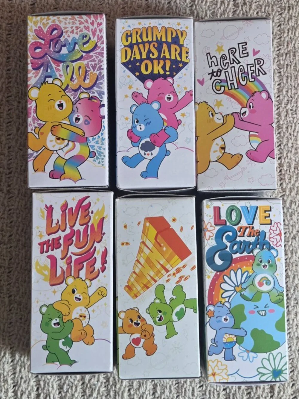Care Bears Mini Plush Lot Of Six New in box. Three inches tall